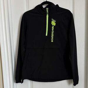 New Balance Black Jacket with Bright Green Details